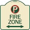 Signmission No Parking and Arrow Pointing Left and Right Heavy-Gauge Aluminum Sign, 18" x 18", TG-1818-24656 A-DES-TG-1818-24656 - alternate 1